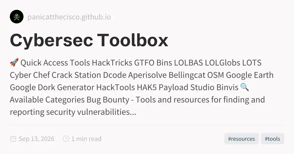 Cybersec Toolbox